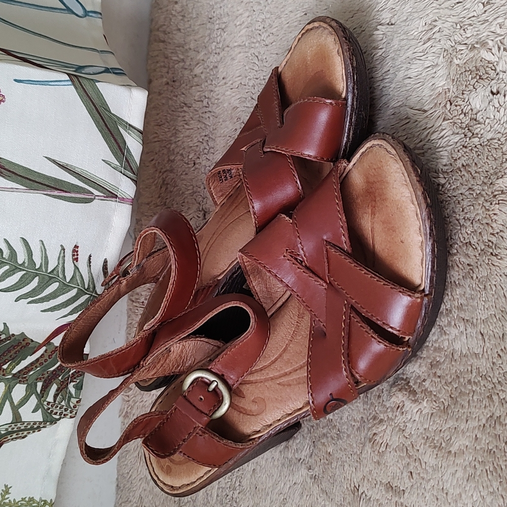 Born brown leather sandals